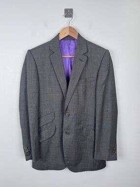 Duncan Quinn Men Grey Blazer Suit Jacket Size 38‎